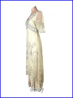 Nataya Ivory Formal Tea Party Dress S Vintage Style Titanic Bohemian Gatsby NWT