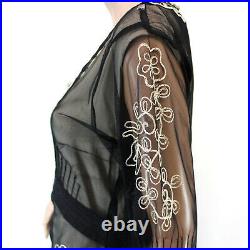 Nataya Plus Size Vintage Titanic Tea Party Gown Black Dress Slip Set 1X