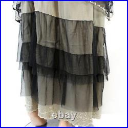Nataya Plus Size Vintage Titanic Tea Party Gown Black Dress Slip Set 1X