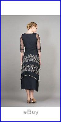 Nataya Vintage Titanic Gown Sapphire Blue Tulle Dress & Slip Set 10/12