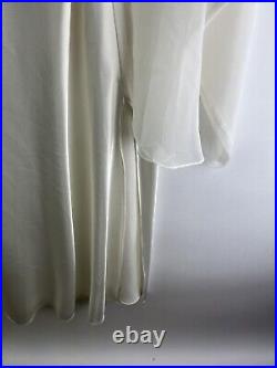 New NOS Vintage Lane Bryant Intimates White Bridal Peignoir Nightgown Sheer Robe