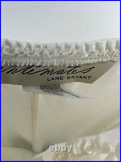 New NOS Vintage Lane Bryant Intimates White Bridal Peignoir Nightgown Sheer Robe