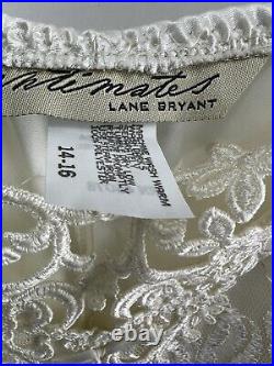 New NOS Vintage Lane Bryant Intimates White Bridal Peignoir Nightgown Sheer Robe