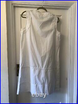 New Philosophy Di Alberta Ferretti White Crochet Trim Cotton Dress & Slip, UK 12