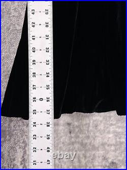 New Vintage Betsey Johnson Dress Womens Y2K Black Velour Sleeveless Slip Size 6