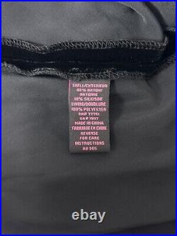 New Vintage Betsey Johnson Dress Womens Y2K Black Velour Sleeveless Slip Size 6