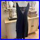 OLGA Vintage Navy Lace Trim Slip Midi Dress Size 34