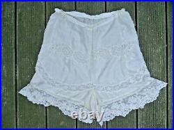 ORIGINAL 1920s BRIDAL Ivory Silk FLAPPER Dress Slip with Panties LINGERIE, UK 8/10