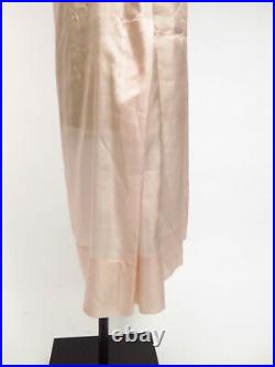 Original Vintage French 1920s 1930s Deco Pale Pink Silk Lingerie Slip Dress