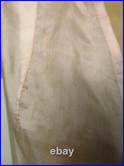 Original Vintage French 1920s 1930s Deco Pale Pink Silk Lingerie Slip Dress