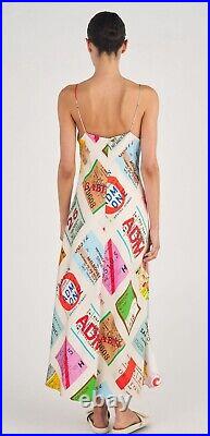 Oroton Ticket Print Slip dress Size 12AU 100% Silk. Worn once