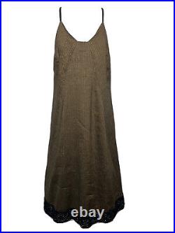 Ottod'Ame Dress Women's US Size 8 Striped Linen Rayon A-Line Slip Sheath Tank M