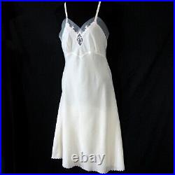 Parisian Maid Silk Ivory Slip Nightgown Dress Vintage 1940s Size 34 Jay Thorpe