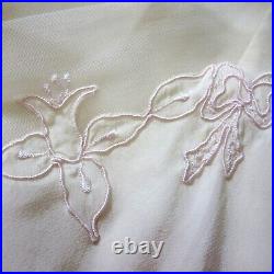 Parisian Maid Silk Ivory Slip Nightgown Dress Vintage 1940s Size 34 Jay Thorpe