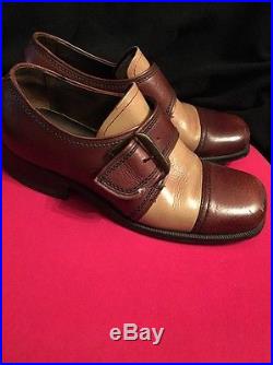 Pedwin Men's Shoes Brown Strap Vintage Size 7 Dress Formal Shoes Slip On