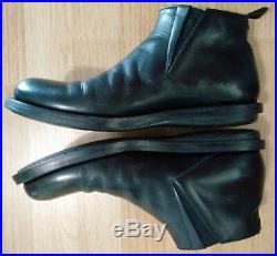 Prada Flat Shoes 9.5 Chelsea Slip On Ankle Boot Dress Hipster Leather Vtg Black