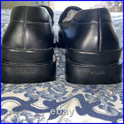 Prada Mens Vintage Leather Loafer Slip On Dress Shoes Size 11 Made In Italy