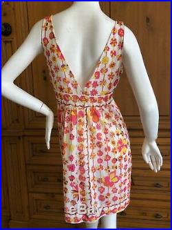 Pucci for Formfit Rogers Sweet Vintage Empire Waist Low Cut Slip Dress