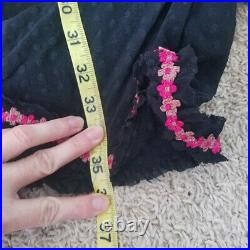 RARE! Betsey Johnson black and pink slip dress vintage 90's