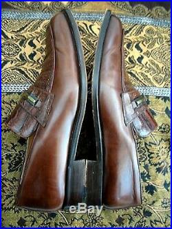 RARE Caporicci Men's Oxford Loafer slip on Crocodile shoes SZ 12 EXCELLENT