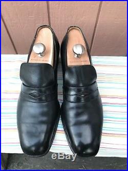 RARE EUC Vintage Foster and Son Men's Black Leather Slip-on Shoes Size 11 E