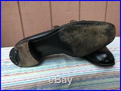 RARE EUC Vintage Foster and Son Men's Black Leather Slip-on Shoes Size 11 E