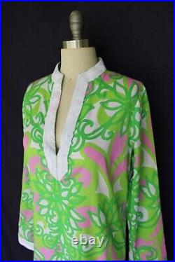 RARE Lilly Pulitzer COLEBROOK caftan tunic dress Ring My Bell VTG maxi sequin M