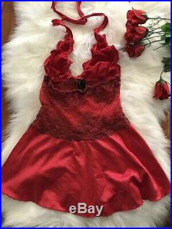 RARE OLD RELEASE Marilyn Red Chemise Dress Honey Birdette $4 EXPRESS Vintage