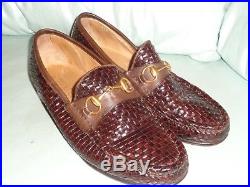 RARE VINTAGE Gucci Brown loafers slip-on dress shoe sz 41 E