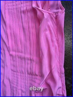 RARE VINTAGE Rachel Zoe Hot Pink Silk Chiffon Gown Size 6 $895
