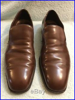 RARE VTG Foster & Son Brown Lleather Slip On Shoes Mens Size 11 M