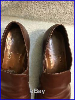 RARE VTG Foster & Son Brown Lleather Slip On Shoes Mens Size 11 M