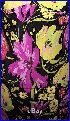 RAREBetsey Johnson VTG 90s DressFantastic Floral Multicolor 100% Silk Slip S