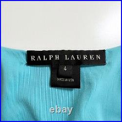 Ralph Lauren Black Label 4 Vintage 90's Y2K Faux Wrap Midi Dress Paisley Slinky