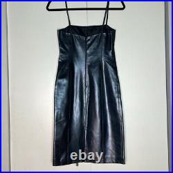 Ralph Lauren Vintage Y2K 100% Leather Slip Dress Never Worn Size 2