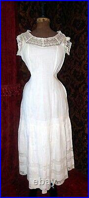 Rare! Antique Victorian Edwardian Gibson Girl Trousseau Princess Slip Petticoat