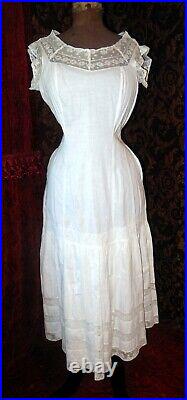 Rare! Antique Victorian Edwardian Gibson Girl Trousseau Princess Slip Petticoat