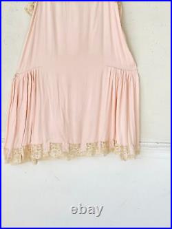 Rare Deco collection 1920's French Pink silk slip lingerie woman's small vintag