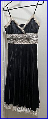 Rare HTF Vintage 90's Betsey Johnson Satin Lace Slip Dress Gorgeous