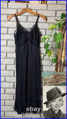 Rare Vintage 1940s Slip Dress Worn By Actress Virginia Bruce Lace Hollywood Glam