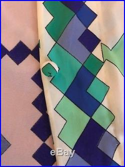 Rare Vintage 1960 Emilio Pucci Slip Dress & Coat 2PC Set Sz S
