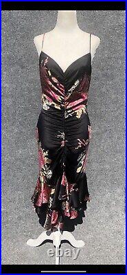 Rare Vintage BETSEY JOHNSON 90's Silk Floral Dress