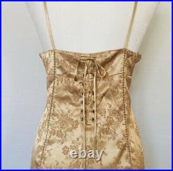 Rare Vintage Sexy Victoria's Secret Gold Label Gold Slip Dress Size Large