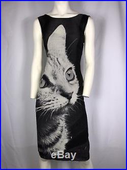 Rare Vtg Dolce & Gabbana Feline Dress WithSlip S IT42 AW2003