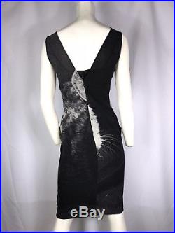 Rare Vtg Dolce & Gabbana Feline Dress WithSlip S IT42 AW2003