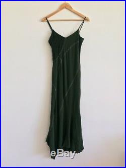 Roberta Scarpa 90s Slip Dress Green Knit Dress 90s Designer Dress Made In Italy