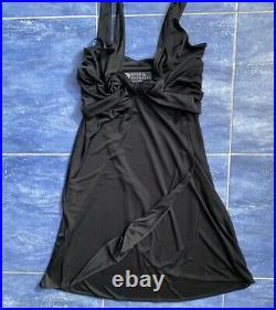 Rock&Republic Vintage Y2K Black Stretch Babydoll LBD Mini Dress 6 Fits 4 NWOT