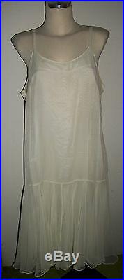 Royal Cruise Line White Slip Dress with Blue White Sequined Beaded Top Sz XL