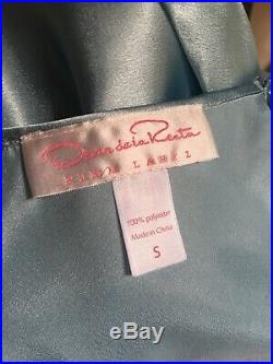 S Oscar de la Renta Pink Label Luxurious Satiny Vintage Lace Lingerie Slip Teddy
