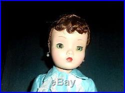 STUNNING BRUNETTE VINTAGE CISSY DOLL BY M. A. TAGGED 2130 DRESS With MA SLIP/HOSE